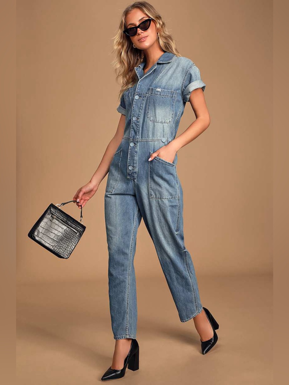PISTOLA Denim Blue Jumpsuit